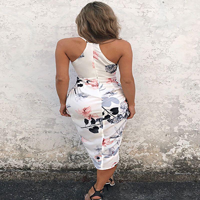 Элегантное женское длинное платье макси с цветочным принтом для вечерних вечеринок и пляжных дней