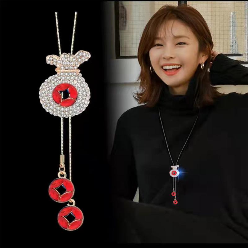 Элегантное ожерелье-цепочка с кисточкой для женщин - Универсальный, высококлассный европейский и американский дизайн для осенне-зимней моды