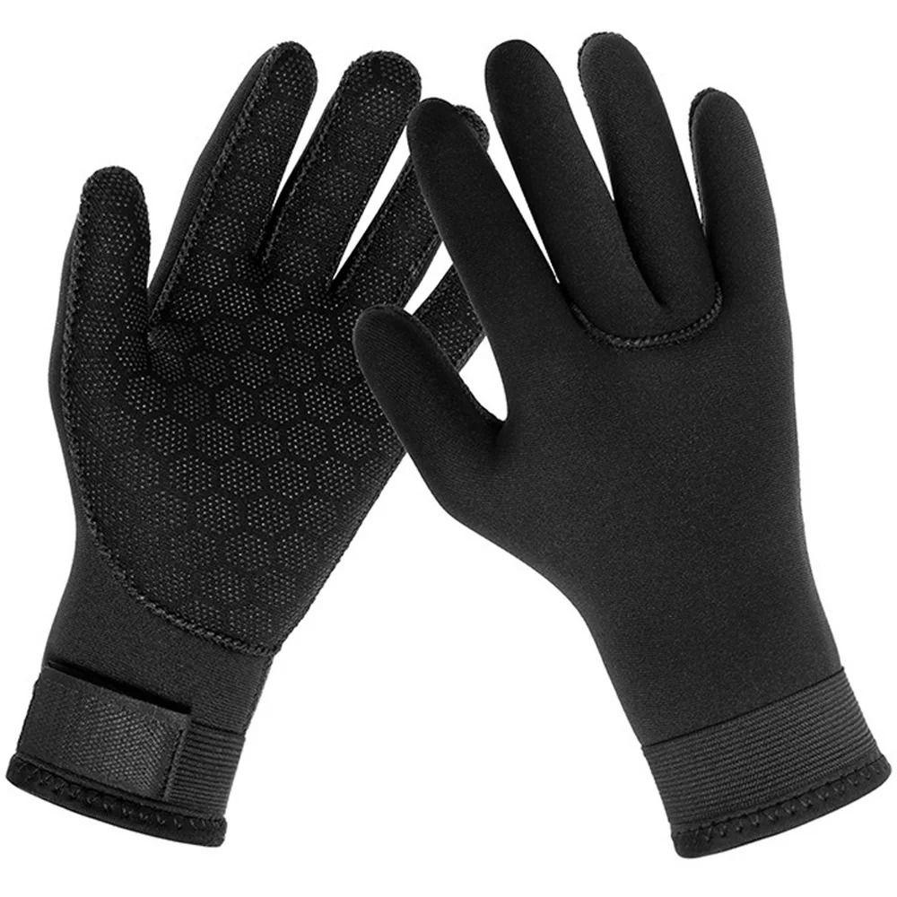 3mm Neoprene Surfing Gloves Antiskid Wetsuit Gloves Diving Gloves Five Finger Gloves  Swimming