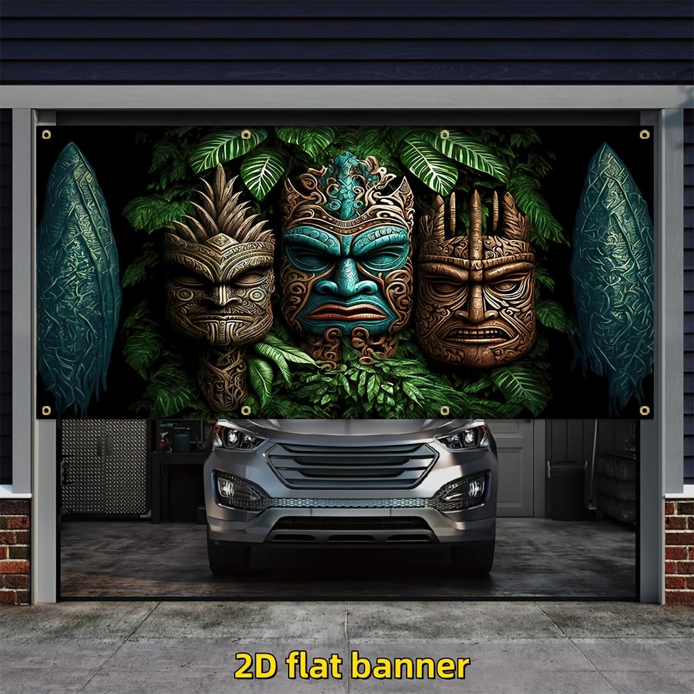 2D Flat Banner 1pc Banner Tiki Creative Pattern Backdrop Polyester Holiday Decor 398.78*180.34cm