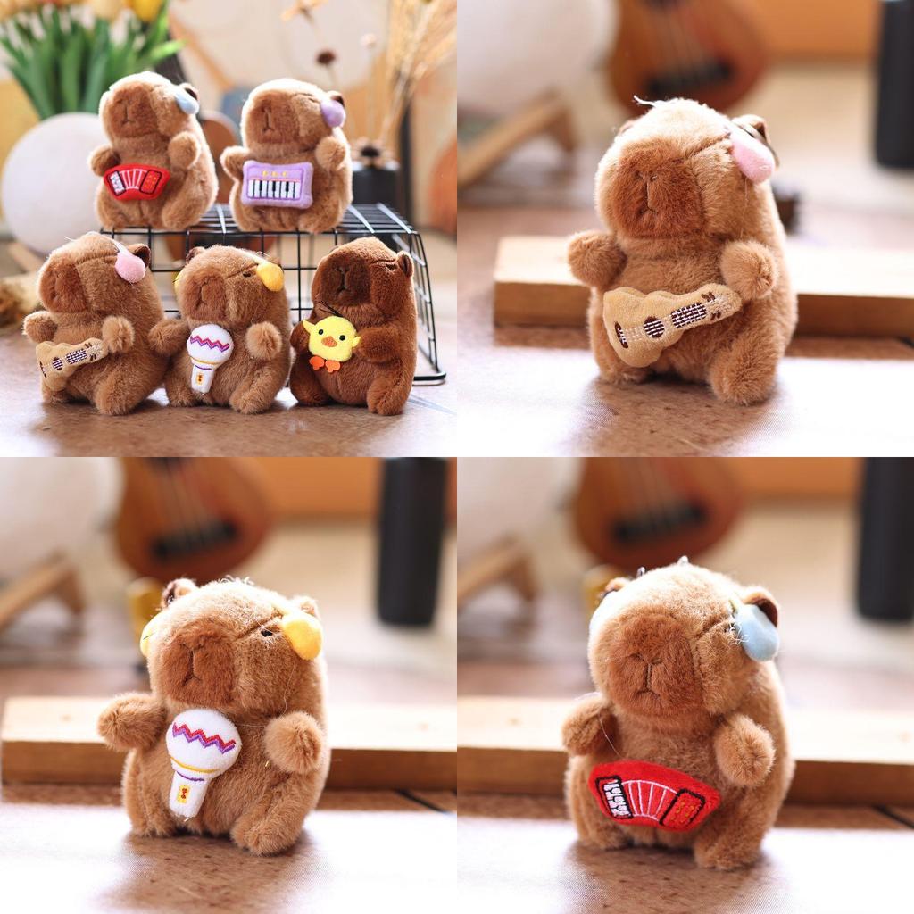 Cute Capybara Plush Toy Pendant With Pp Cotton Filling For Bag Decor And Gifts