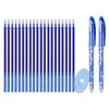 23 Pcs Erasable Pen Set 0.5mm Tip Washable Handle Smoothly Comfortable 2 Pen 1 Eraser and 20 Blue Refills
