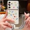 Красочный Граффити Сердца Кожаный Шнурок Чехол Для Samsung S26 S25 Ultra S24 S23 S22 Plus S21 FE A16 A17 A26 A36 A37 A54 A55 A56 A57 5G Чехол