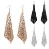 Women Square Sequins Tassel Dangle Drop Earrings Statement Jewelry Gift