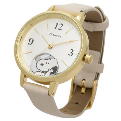 Часы аналоговые кожаный ремешок Snoopy Hide and Seek Watch G Белый [Fieldwork] женские PNT044-1