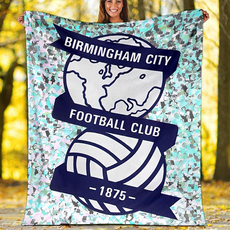 BIRMINGHAM CITY LOGO printed throw blanket—soft,warm;versatile blanket for all seasons—perfect as &air-conditioning throw,nap blanket