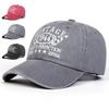 Унисекс ВИНТАЖНЫЕ Бейсболки с вышивкой букв и эффектом стирки, уличные регулируемые кепки от солнца для весны и осени