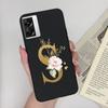 For OPPO A57 4G CPH2387 Cover Flower Letters Soft Silicone Case For OPPO A77 5G Shockproof Shell For Realme V23 5G Fundas Bumper