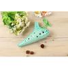 TNG Ocarina, Alto/C/AC, 12-Hole, Emerald, Premium Glazed Finish with Sea Wave Pattern, Includes Strap
