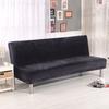 Velvet Plush Armless Sofa Bed Cover Folding Seat Slipcover Modern Stretch Sofa Bed Covers Elastic Couch Protector Home Hotel