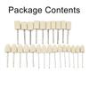 Fixture Felt Buffing Wheels Power Tool 25pcs Parts White Silver Polishing