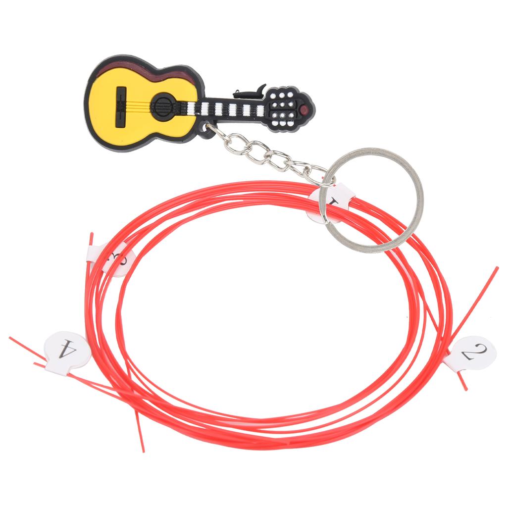 4Pcs Guitar Strings Carbon 4‑String Universal Set Ukulele Musical Instrument AccessoriesRed
