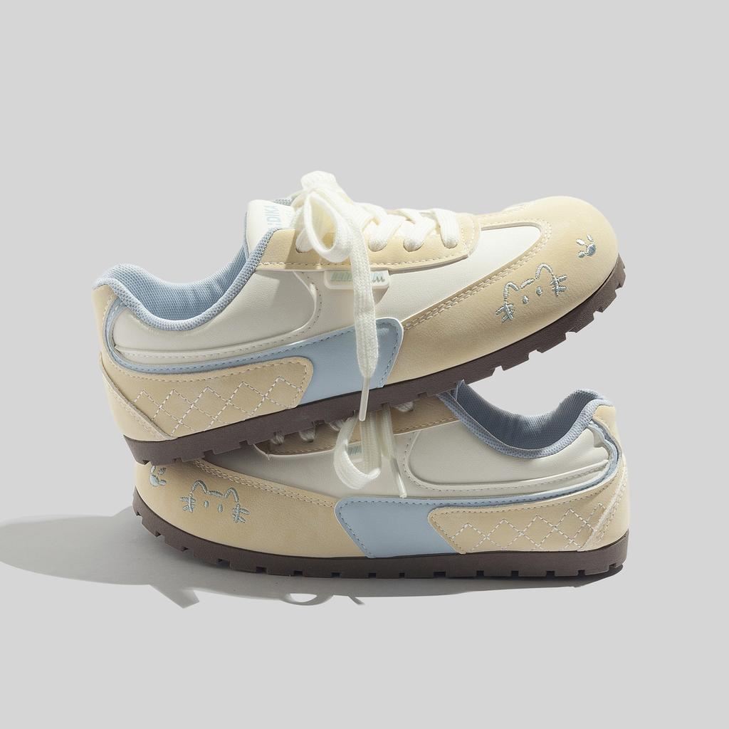 Женская повседневная обувь 2025 Осень Новый тренд Удобная мягкая подошва Нескользящие балетки Легкие дышащие на шнуровке Вулканизированная обувь