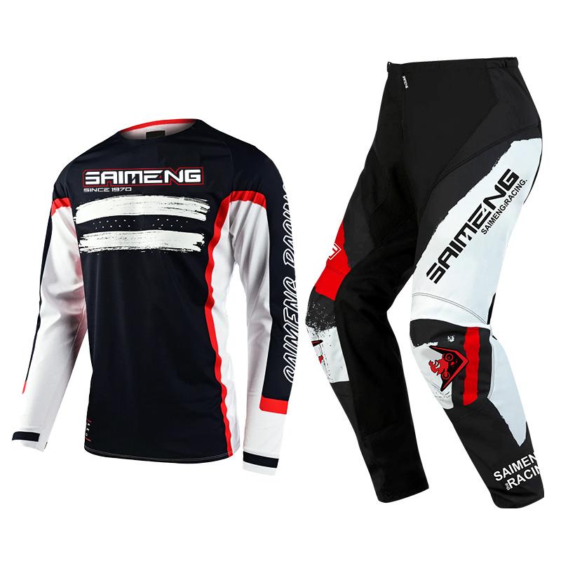 Комплект экипировки для мотокросса для детей 4 5 6 7 8 9 10 11 12 13 лет Молодежный детский мотоциклетный костюм для мальчиков и девочек, майка, штаны, гоночный костюм для бездорожья, эндуро, мотокросса, горного велосипеда