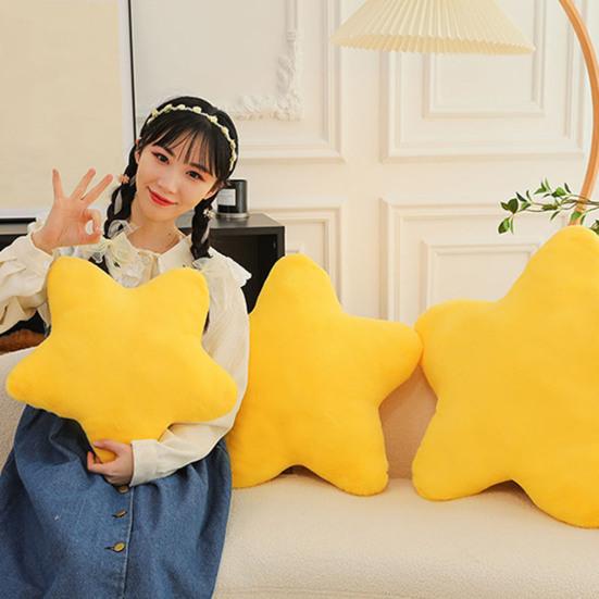 Star Pillow Cute Soft Fluffy Sleeping Throw Cushion Sofa Couch Bed Decoration Pentagram Shape PP Cotton Stuffed Toy Girlfriend Kids Gift