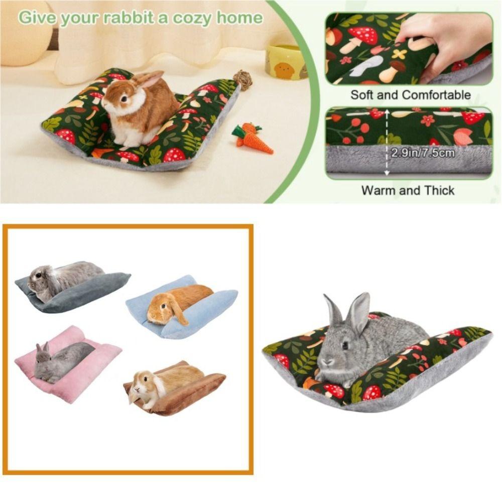 Thickened Bunny Concave Bed Washable Rabbit Plush Mat Soft Rabbit Bed Mat Rabbit