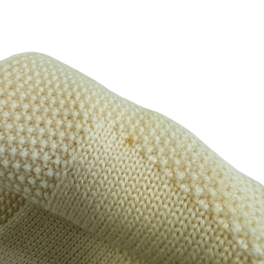 Fendi Шарф из шерсти с логотипом Stall FF, белая шерсть, женский, б/у