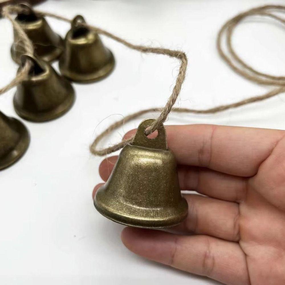 5pcs Vintage Retro Bell Ornaments 2Styles Vintage Decor Decoration Rustic Bells for Christmas Tree