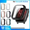 Стекло+Чехол для Amazfit Active Защитное стекло и Жесткий ПК Защитный бампер для Аксессуаров Amazfit Active