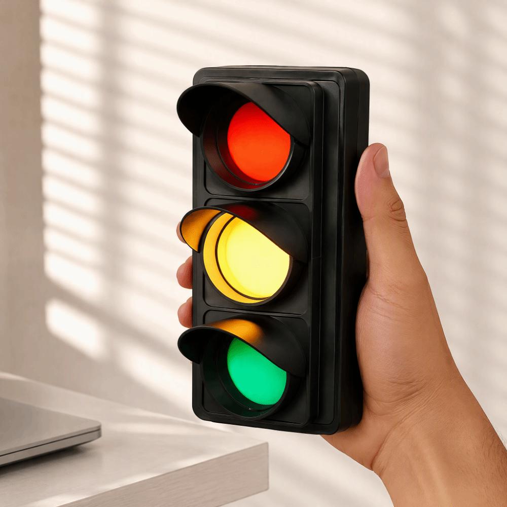 Desktop Sign Traffic Signal Light USB Powered Busy Light Indicator LED Traffic Light Gaming Room