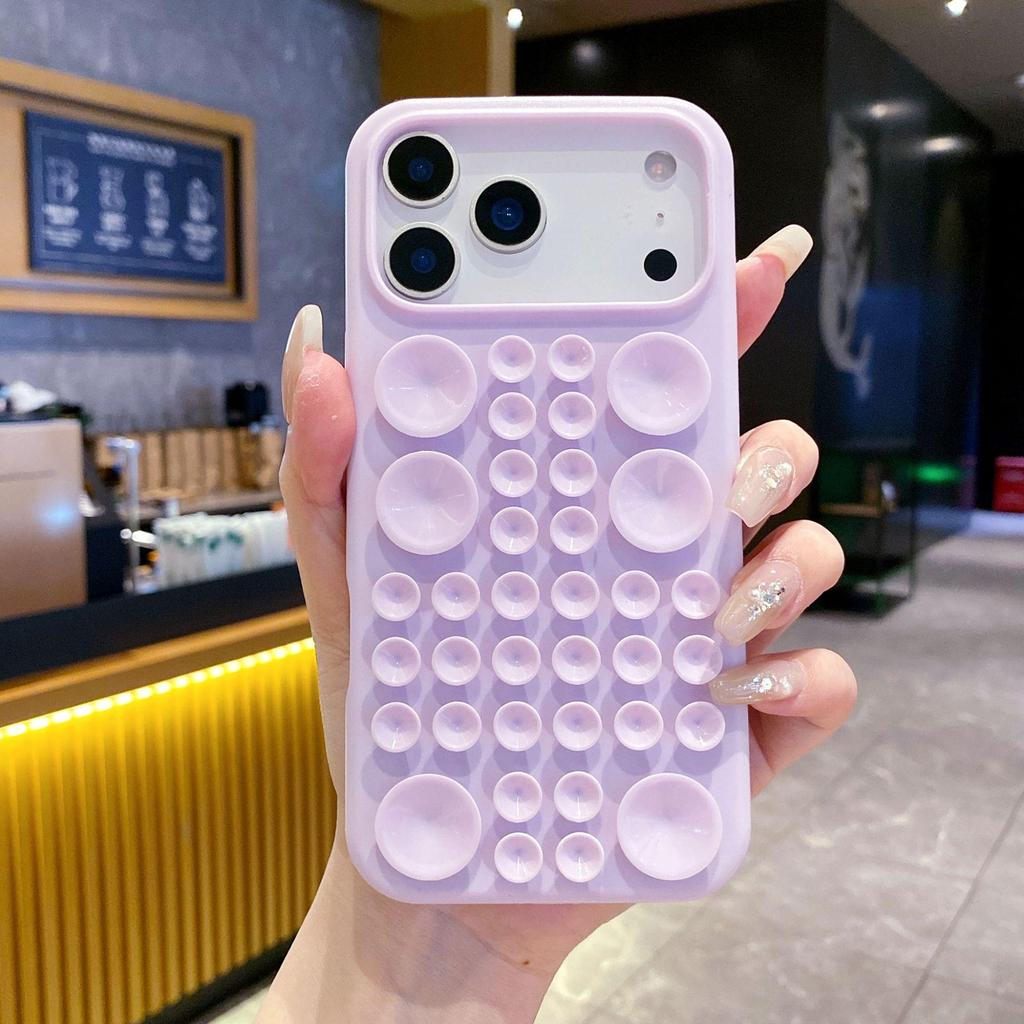 Силиконовый чехол с присоской для Apple 15 Pro Max - 3D Жидкая защита от падений
