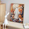 Halloween 5D Ghost Pumpkin Diamond Art Painting Kit Diamond Painting Home Decor Crafts Wall Art Full Drill DIY Decorations Set Gifts