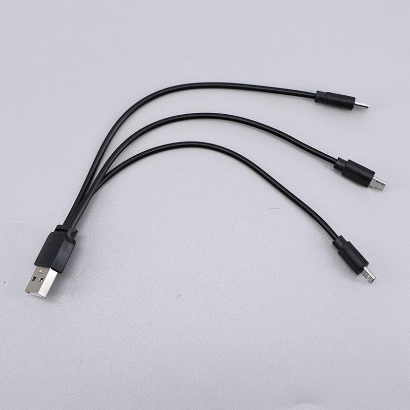 1 шт. 2 шт. 20 см 0,2 м USB-папа на 3-way micro USB Разветвитель Адаптер Кабель питания 3-портовый USB-разветвитель для зарядки