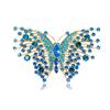 Fashionable butterfly colorful zircon brooch, anti-exposure pin for women, metal button to fix clothes, wedding party gift