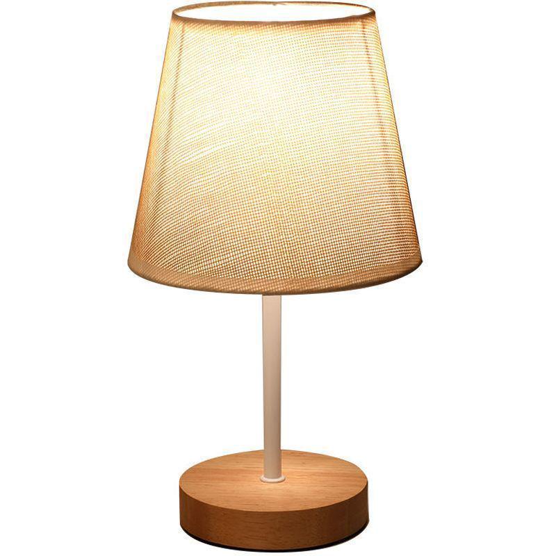 Solid Wood USB Table Lamp: LED Night Light for Bedroom, Study, Dorm - Creative Atmosphere Décor