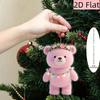 1pc Cute Pink Acrylic Snowman, Bear, Flamingo, Alpaca Christmas Tree Ornaments Hanging Decorations Christmas Gifts Home Decor