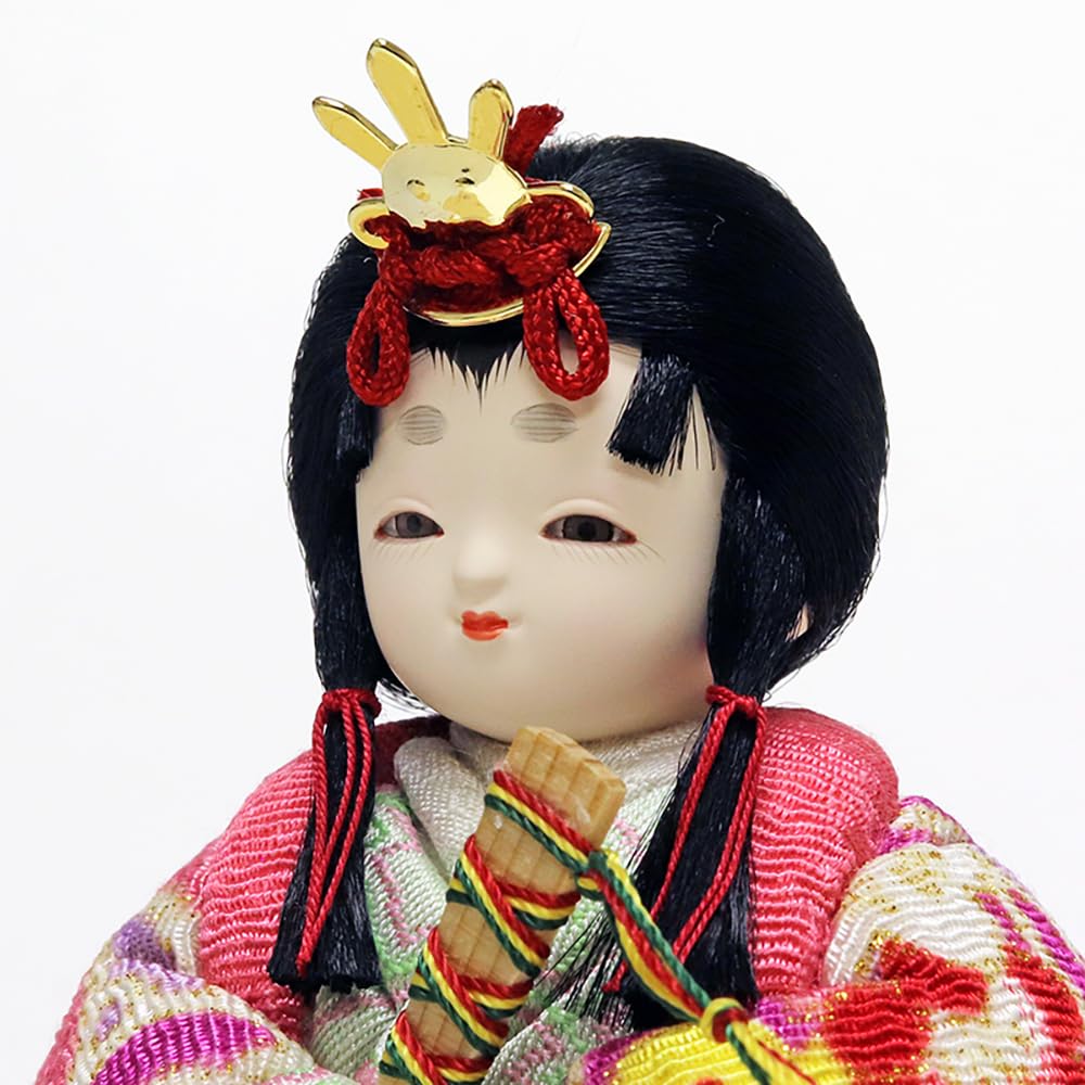 Hina Kimekomi Kotohoki Full Set with Display Round Folding and Doll, Doll, Kanna, Stand, Tray, Screen, Accessories, Natural, KTH-3201A-S2