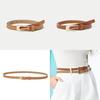 Womens Thin Pu Leather Belt With Pin Closure For Daily Wear And Business