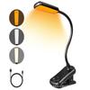 Eye-Protection Clip Light with 16 LEDs, Touch Switch, 3-Color Temp, Stepless Dimming, Ideal for Bedside & E-readers