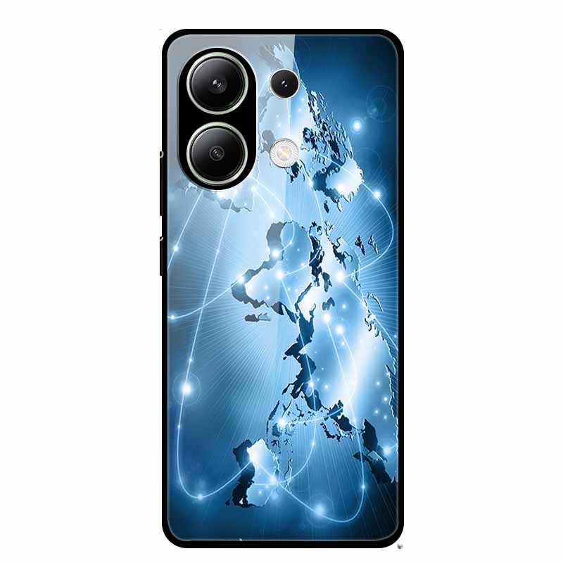 Стеклянный чехол для Xiaomi Redmi Note 13 Чехол Мягкий бампер Закаленное стекло Жесткая задняя крышка Для телефона Redmi Note 13 Pro Чехол Funda Coque