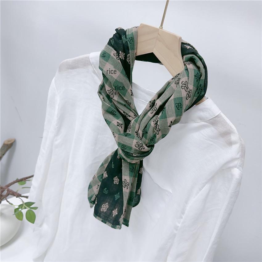 Клетчатый шарф из чистого хлопка, окрашенный в пряже, в более чем 20 цветах