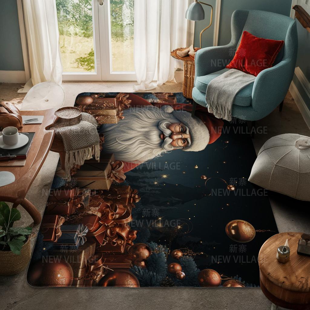 Ковер у входа в дом Домашний коврик у двери Гостиная Ванная Комната Ноги ванная комната Нескользящие коврики с водопоглощением для ванной Счастливого Рождества зима