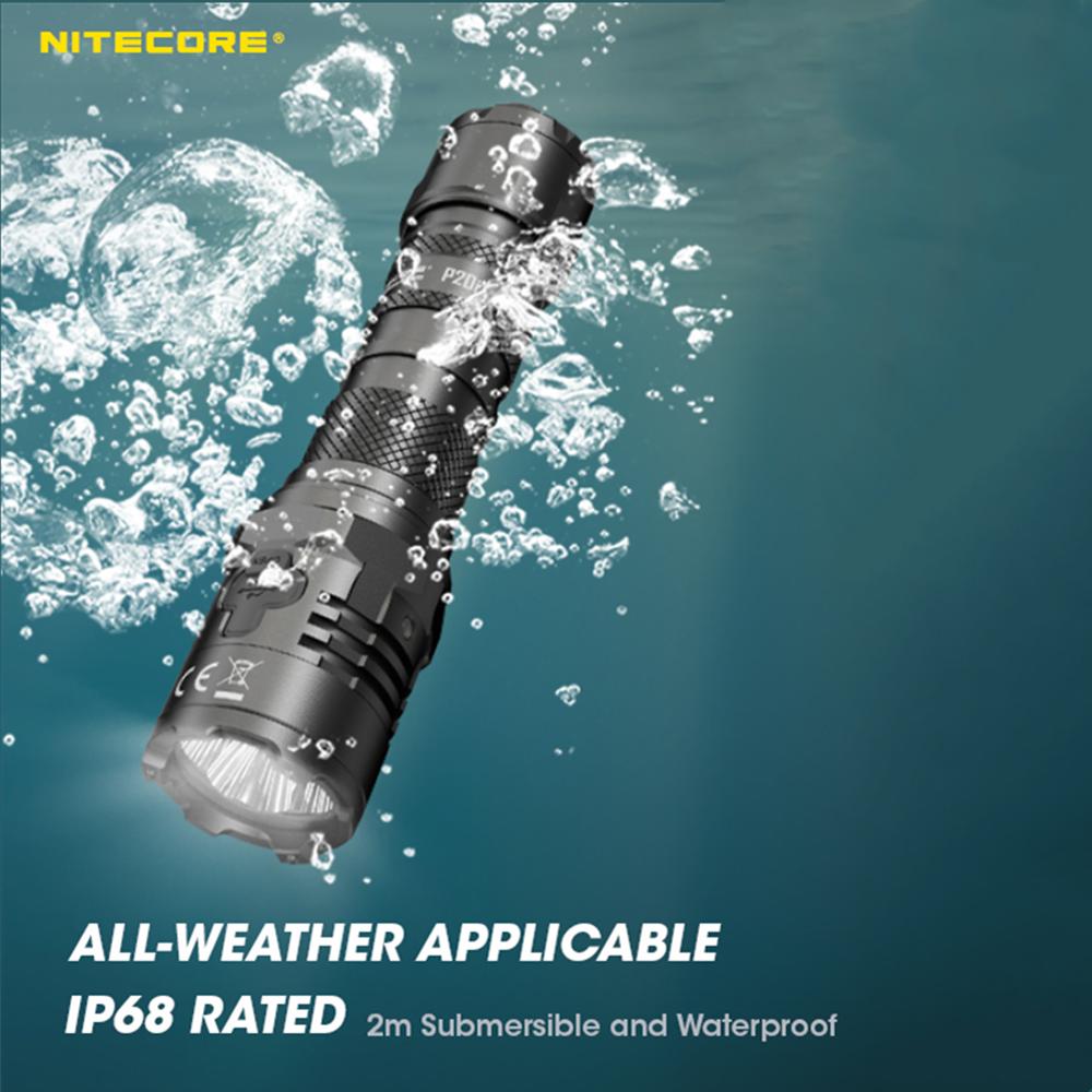 NITECORE P20iX FLASHLIGHT USB-C Rechargeable Super Bright Military Tactical Flashlight 4000 Lumens 5000mAh NL2150HPi Battery