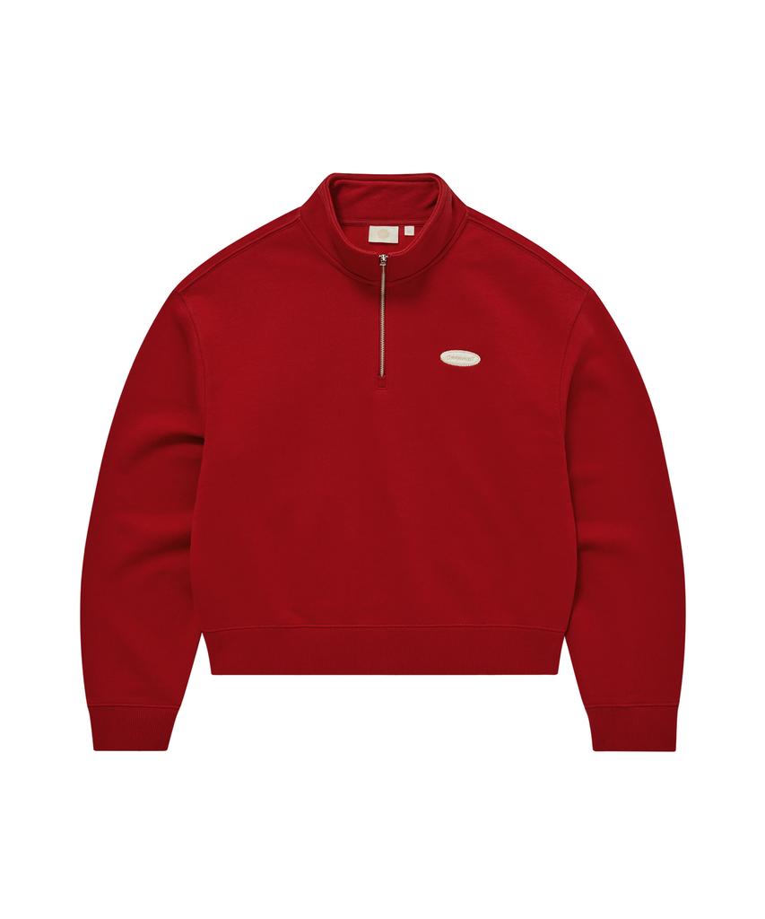 COVERNAT WOMAN Half-Zip Sweatshirt Red