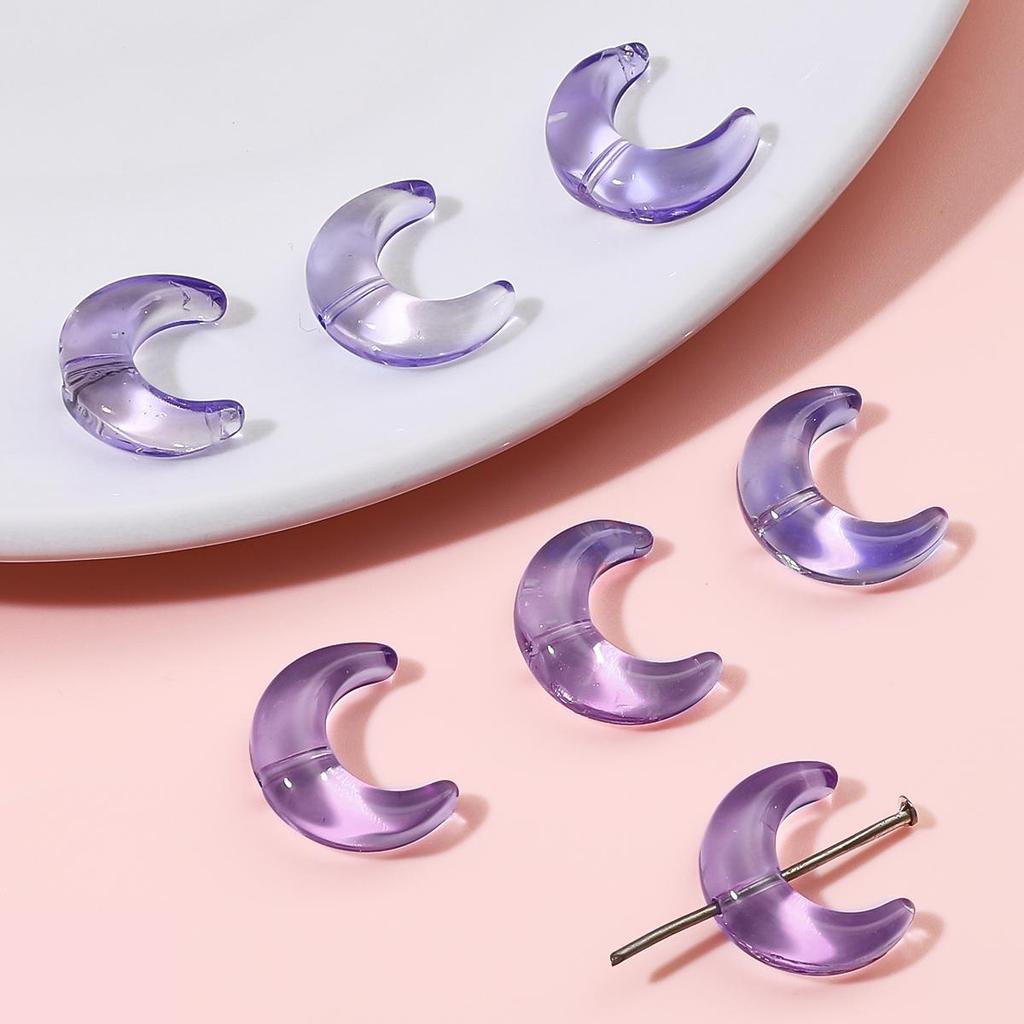 Разноцветные стеклянные бусины в форме полумесяца 15х12мм 10шт. Для изготовления украшений DIY Браслет Ожерелье