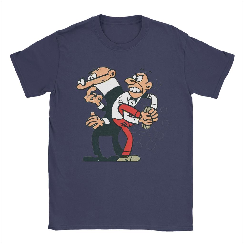 Унисекс Женская Печатная Mort Phil Mortadelo y Filemón Футболка Хлопок Футболки Одежда