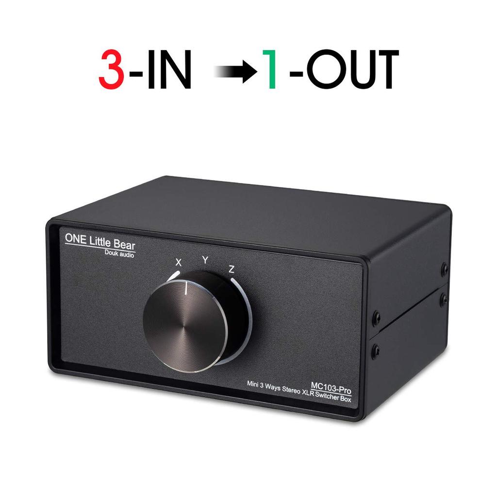 XLR сбалансированный аудио конвертер стерео пассивный селекторный переключатель 1(3)-ИН-3(1)-ВЫХОД MC103-Pro (3ВХОД1ВЫХОД)