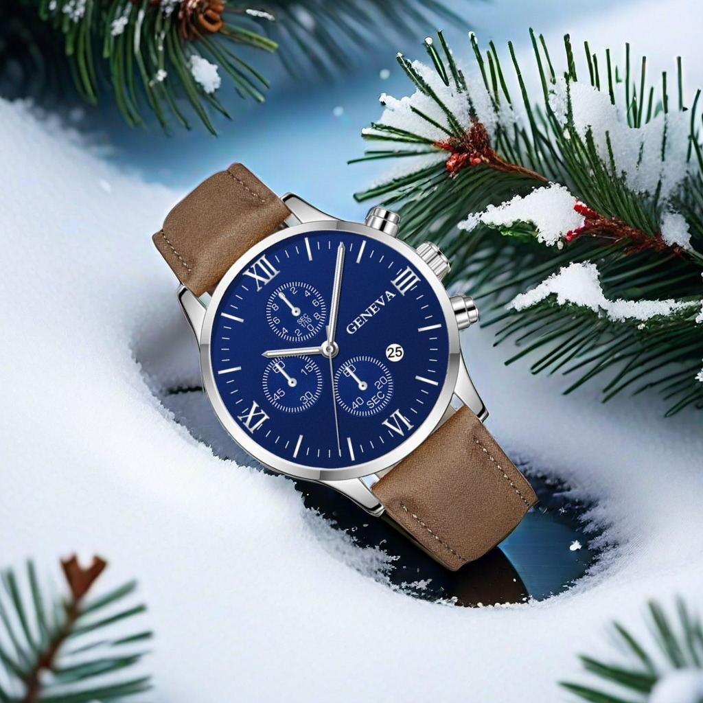 Бизнес мужские часы бренд класса люкс мужские кварцевые часы минималистичные повседневные кожаный ремешок цифровой календарь наручные часы для мужчин для работы