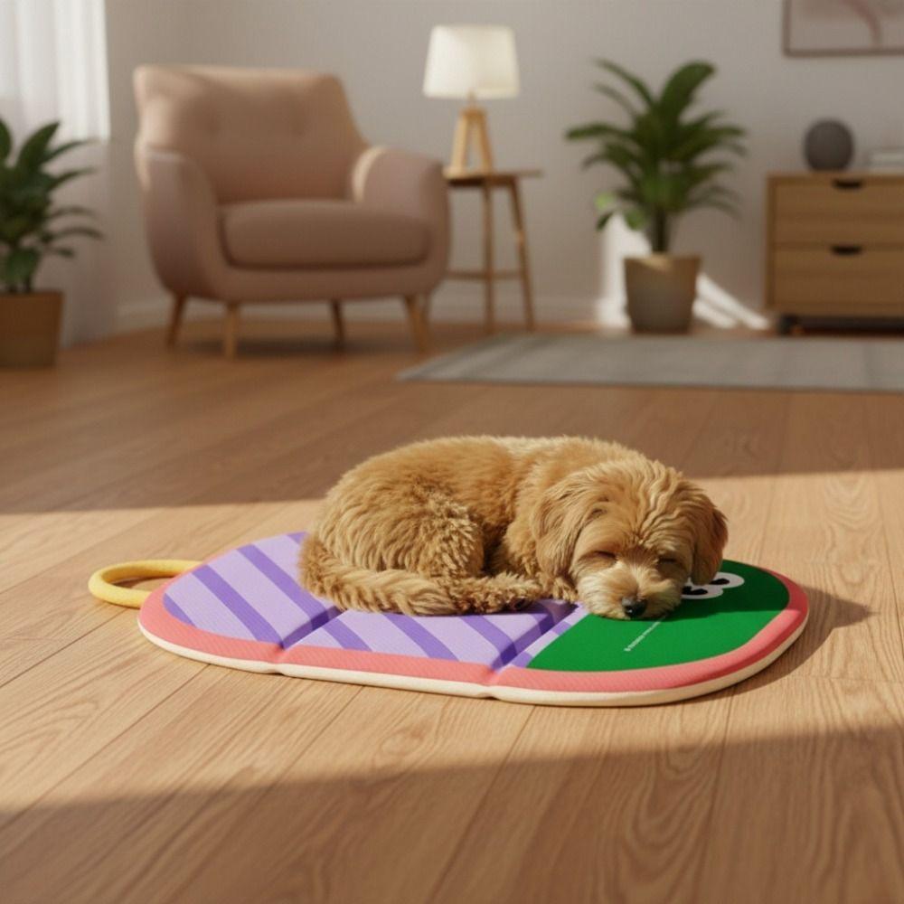 Waterproof Pet Dog Cooling Mat Anti-Slip Pet Rest Cushion Cartoon Pet Sleeping Pad  Summer