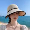 Летняя шляпа от солнца для женщин пляжная дышащая УФ-защита прохладная шляпа корейская версия универсальная шляпа-козырек с отверстием для хвостика