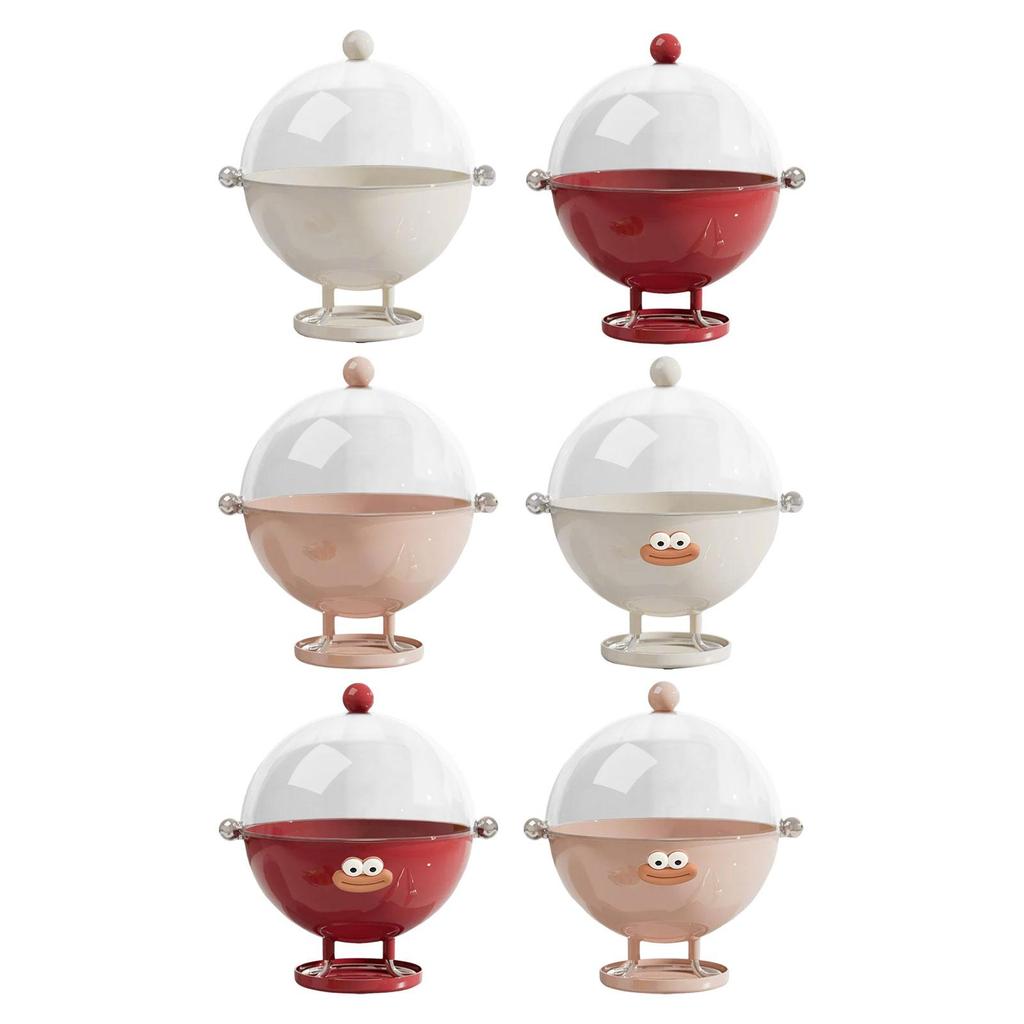 Serving Fruit Bowl with Lid Storage Bowl Creative Dustproof Pedestal Basket Container for Snacks Centerpiece Dining Room Home