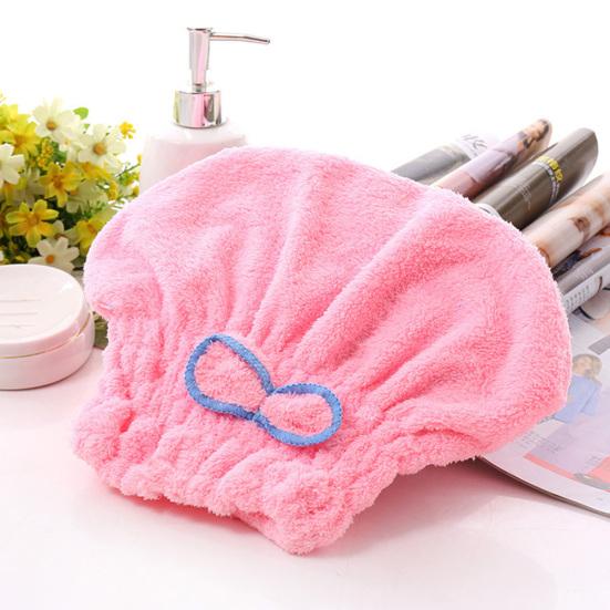 Women's Coral Fleece Quick Dry Hair Cap Tool Drying Hat Bathing Towel Bath