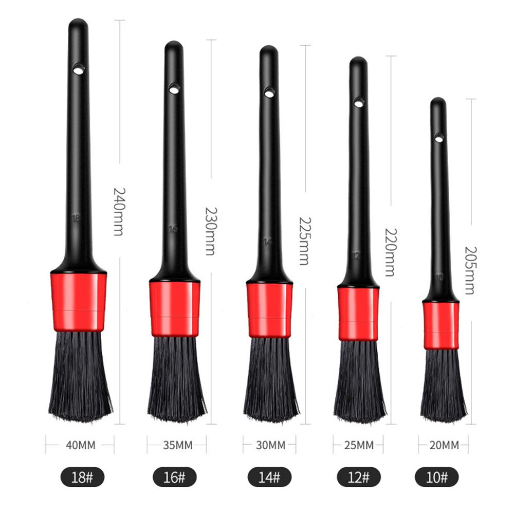 5pcs Car Wash Brush Soft Brush Detail Brush Automotive Interior Cleaning Tools Air Conditioner Air Outlet Cleaning Brush
