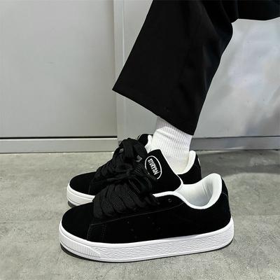 Корейская версия новой осенней студенческой повседневной универсальной нишевой обуви для хлеба ins трендовая уличная съемка обувь на толстой подошве женская