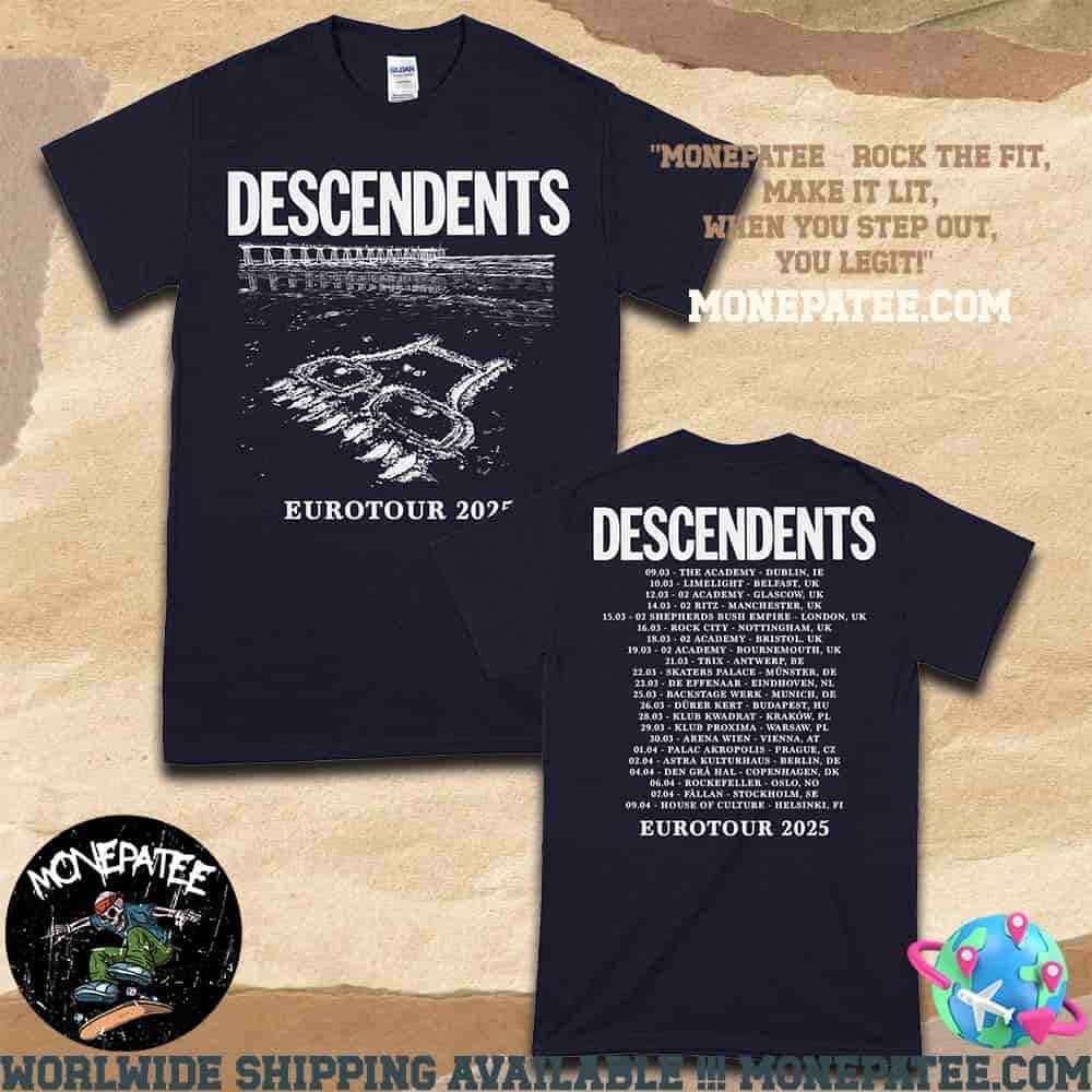 Descedents Eurotour 2025 Dates List Merchandise Fan Gifts Two Sides T-Shirt Unisex T-Shirt