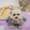 Grey Rabbit Cashmere Coat Embroidered Clothes Pet Clothes Dog Clothing Autumn and Winter Cashmere Jacket Warm Teddy Dog Clothes